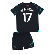 Manchester City Kevin De Bruyne #17 Tredjeställ Barn 2023-24 Korta ärmar (+ Korta byxor)